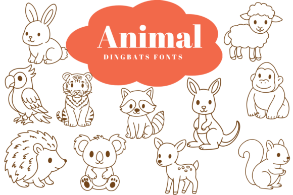 Animal Dingbats Font: A Sketch-Style Design Asset