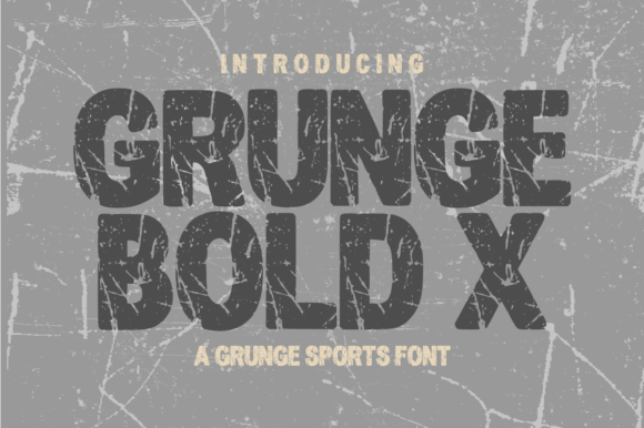 Command Attention with Grunge Bold X Typography