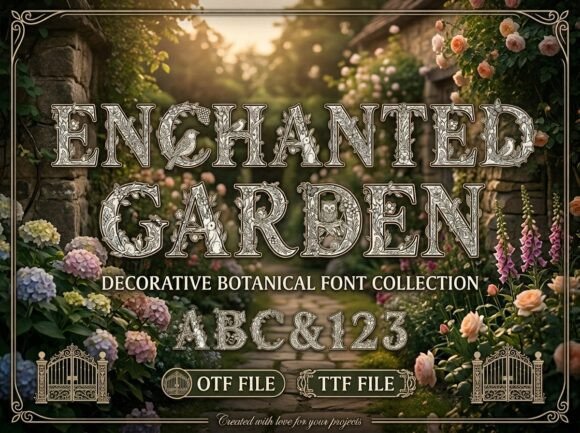 Enchanted Garden Monogram: Elevate Designs with Nature's Elegance