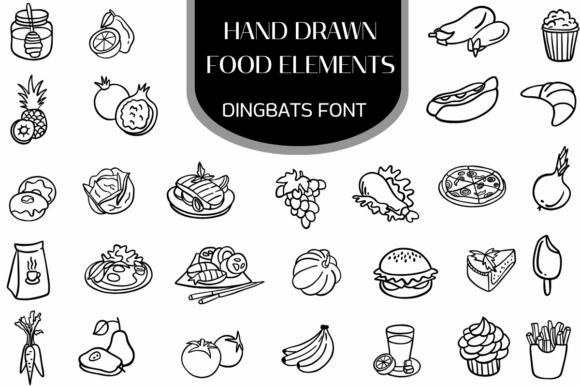 Hand Drawn Food Elements: Elevating Your Design with Artisanal Charm