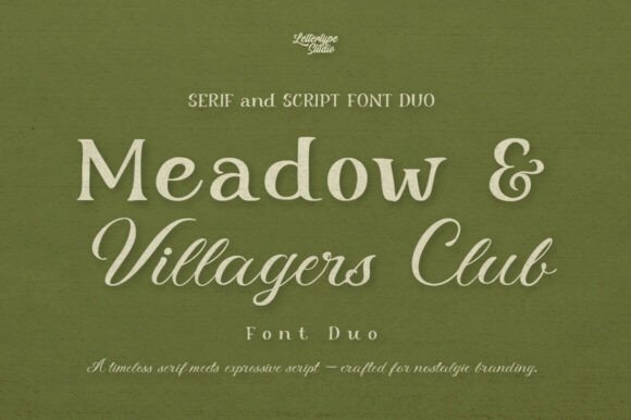 Meadow & Villager Club Duo: A Font Pairing with Timeless Appeal