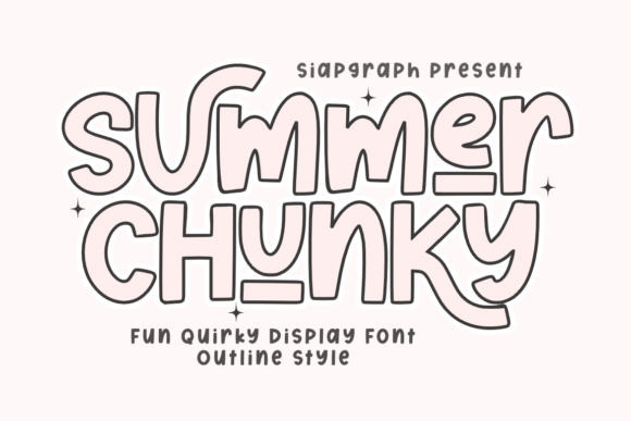 Summer Chunky Outline: A Font for Vibrant, Retro Design