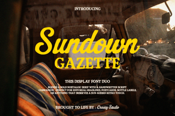 Sundown Gazette Duo: A Vintage Font for Modern Design